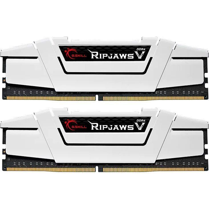 Память для ПК G.Skill DDR4 32GB (2x16G) 3600 MHz RipjawsV White (F4-3600C18D-32GVW) фото