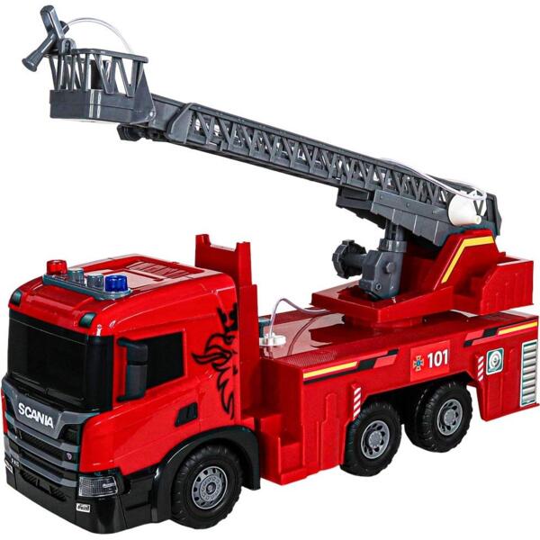 

Автомодель Пожарная машина Scania (свет, звук, функция воды), (5005KS)