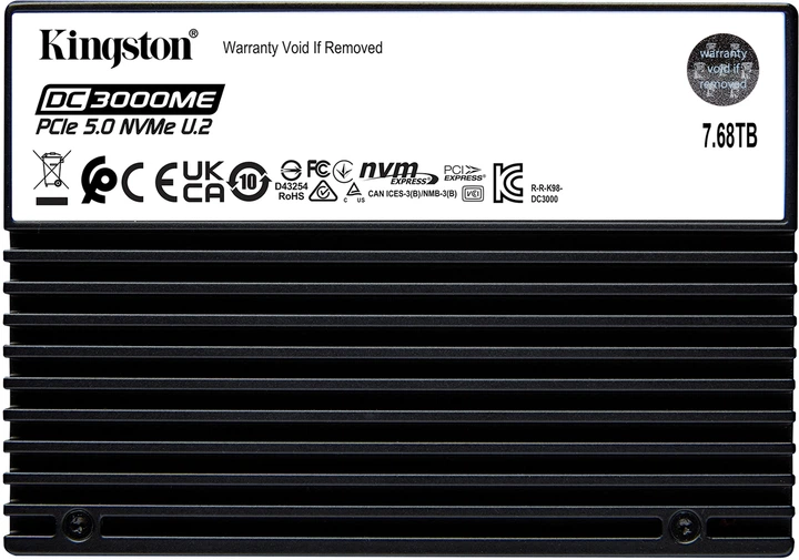 Накопичувач SSD U.2 NVMe KINGSTON DC3000M 7680GB Enterprise (SEDC3000ME/7T6) фото1