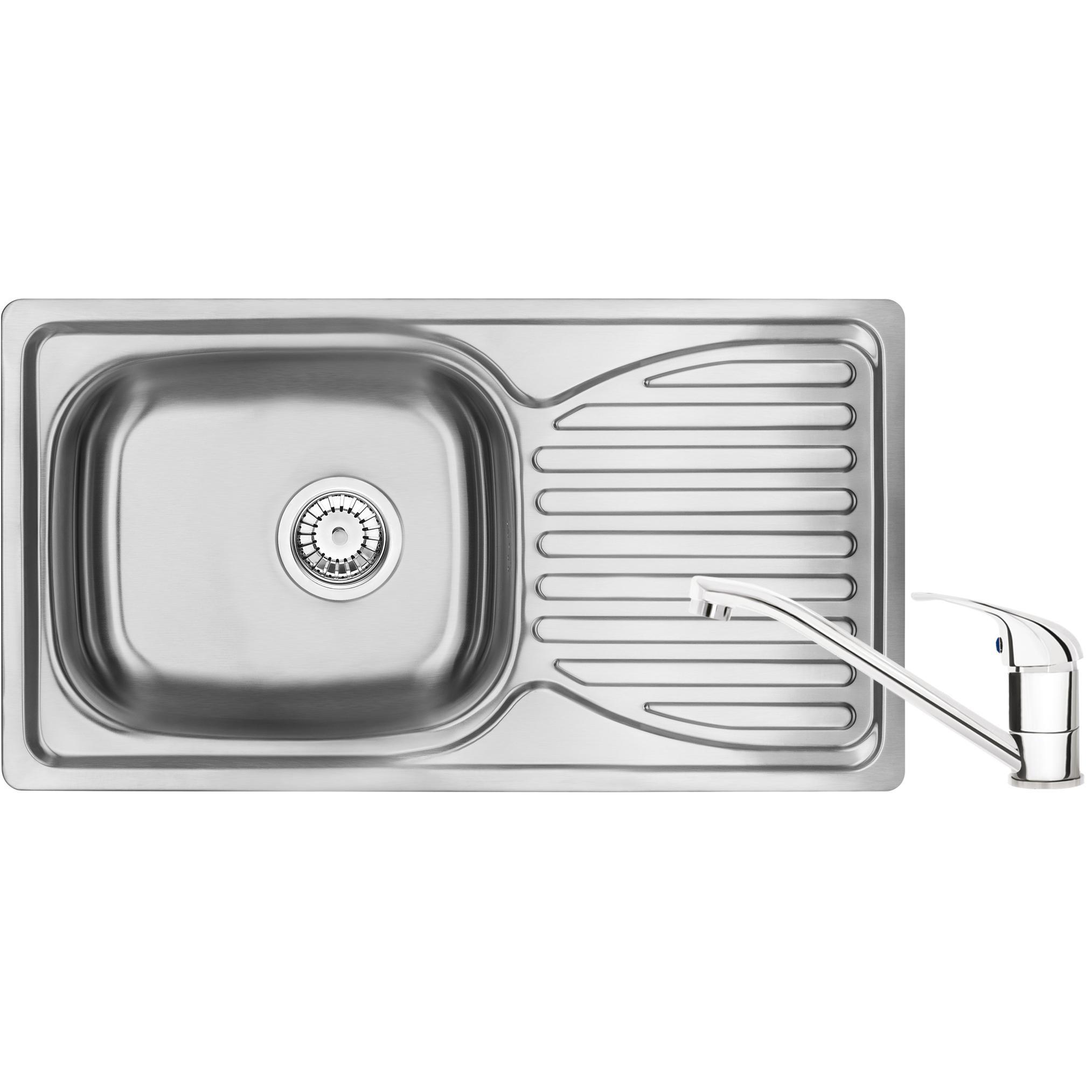 Набір для кухні Deante Doppio, миття ZEN_0113 + змішувач BYU_060M (ZENA0113)фото1