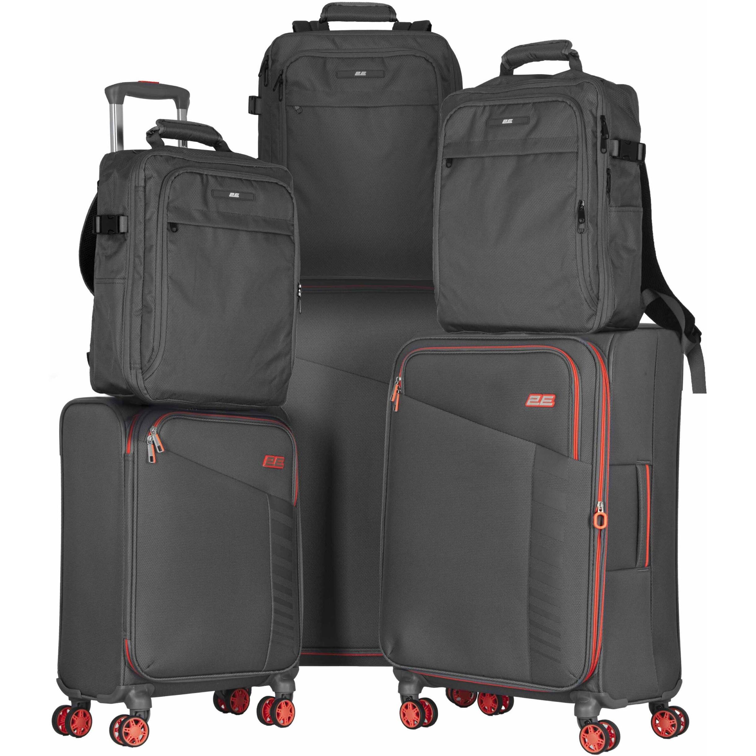 Набір валіз 2E, Trek, (L+M+S), TSA, 4 колеса, + 3 рюкзаки Cabin (2E-BPET-CABIN-GR), поліестр, сіріфото1