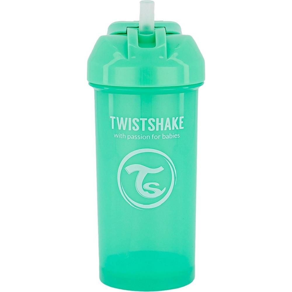 Чашка-непроливайка з силіконовою соломинкою Twistshake Pastel Green 360 мл, 6+міс, (78590)фото1