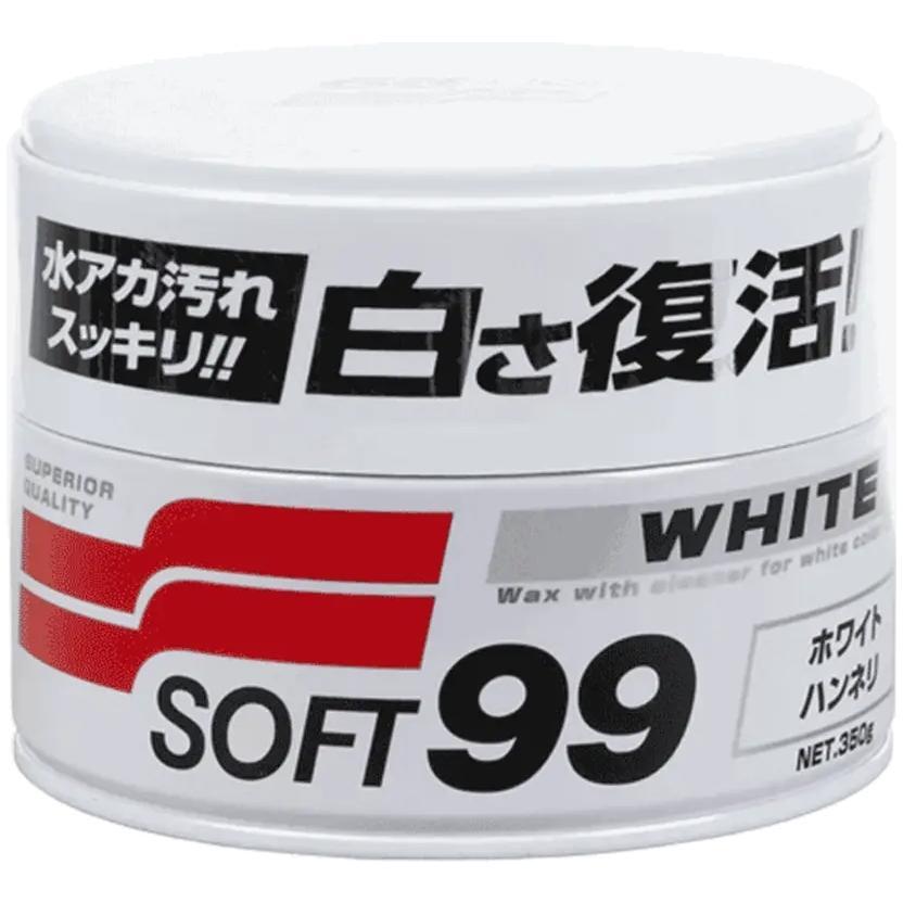 Мягкий воск для белых авто SOFT99 White Super Wax 350г фото 1