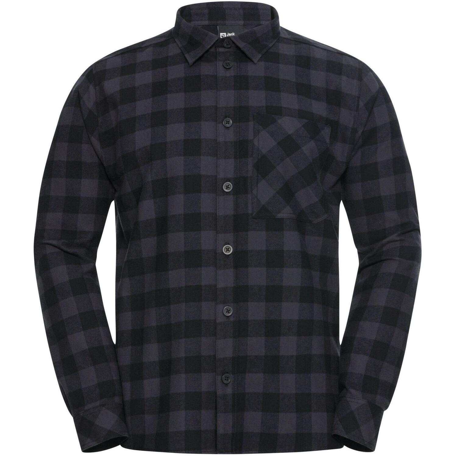 Сорочка чоловіча Jack Wolfskin Lite Flannel Shirt M M чорна