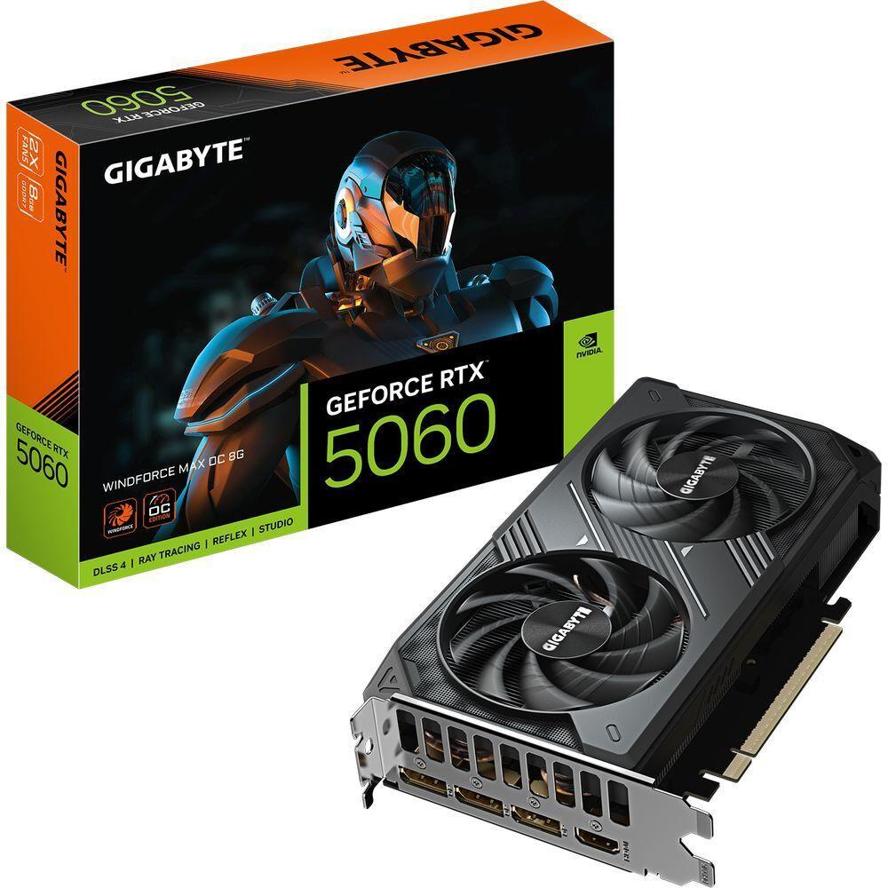 Відеокарта GIGABYTE GeForce RTX 5060 8 ГБ WINDFORCE MAX OC (GV-N5060WF2MAX OC-8GD)фото1