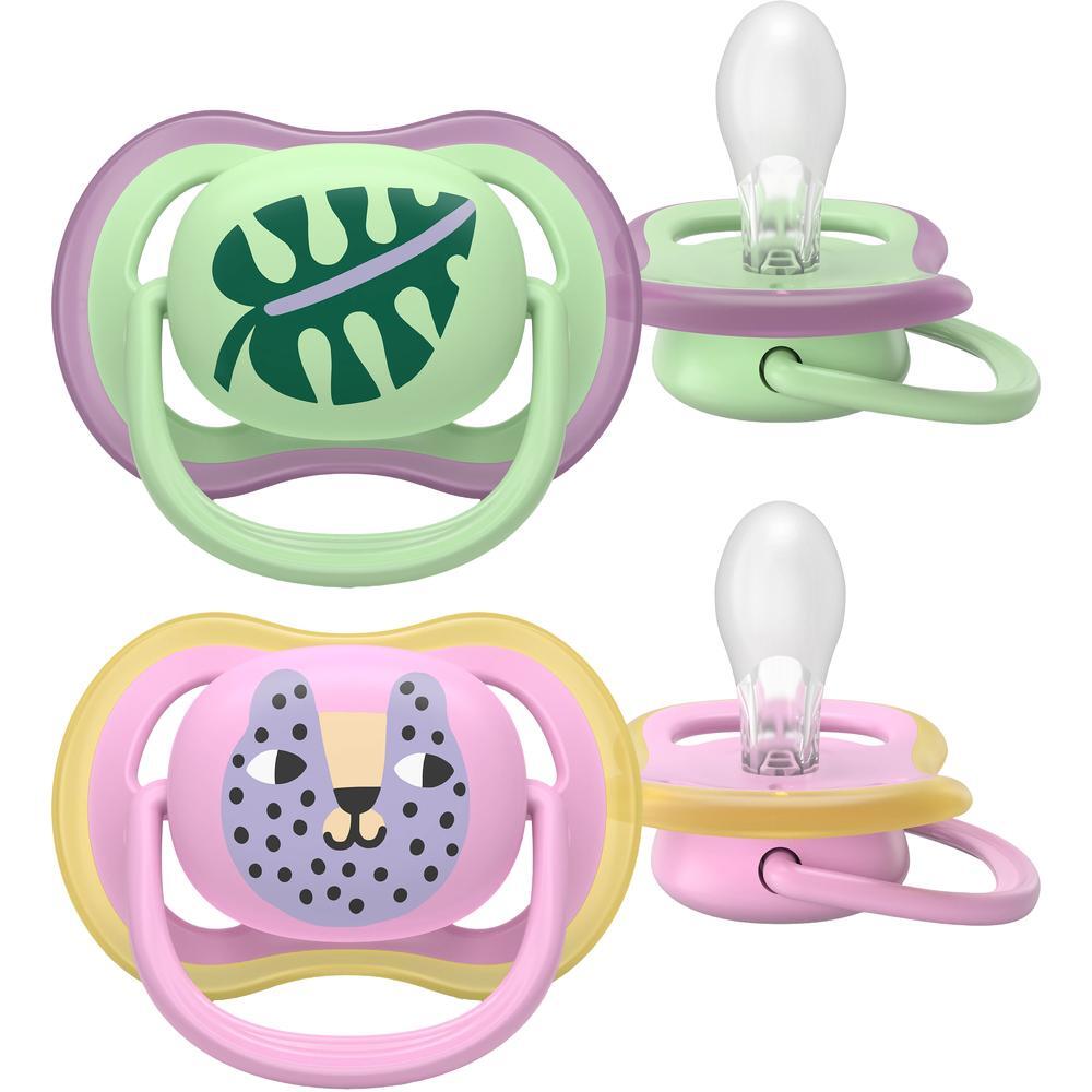 Пустышка Avent Ultra Air, 6-18 мес., 2шт, для девочек (SCF087/13) фото 1