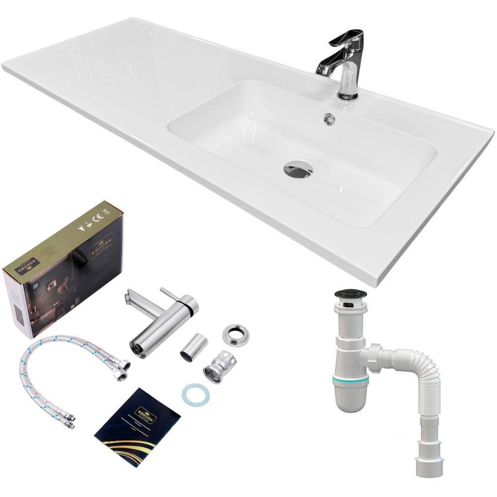 Набір для ванної Adamant Flat 120R, з сифоном Click-Clac (4824296208501)фото1