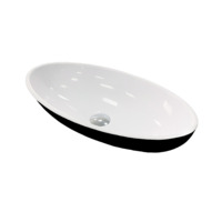 Раковина Adamant Andere New, 590х295х130мм черно-белая (100003856)