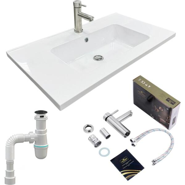 

Набор для ванной Adamant Flat 80, с сифоном Click-Clac (4824296207801)