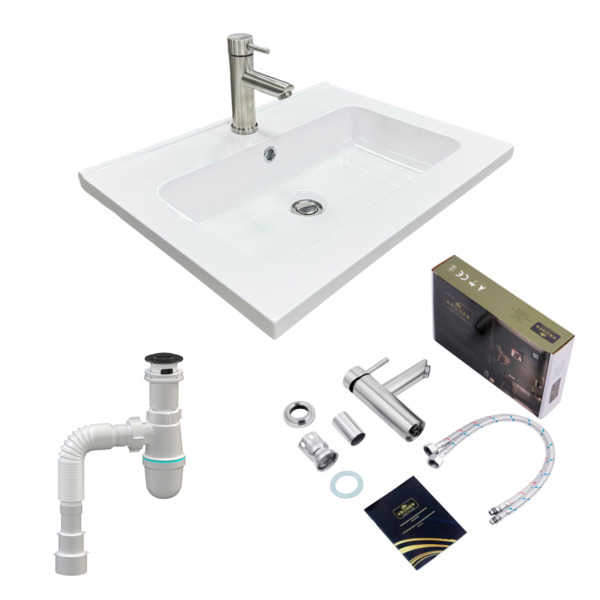 

Набор для ванной Adamant Flate 60, с сифоном Click-Clac (4824296207701)