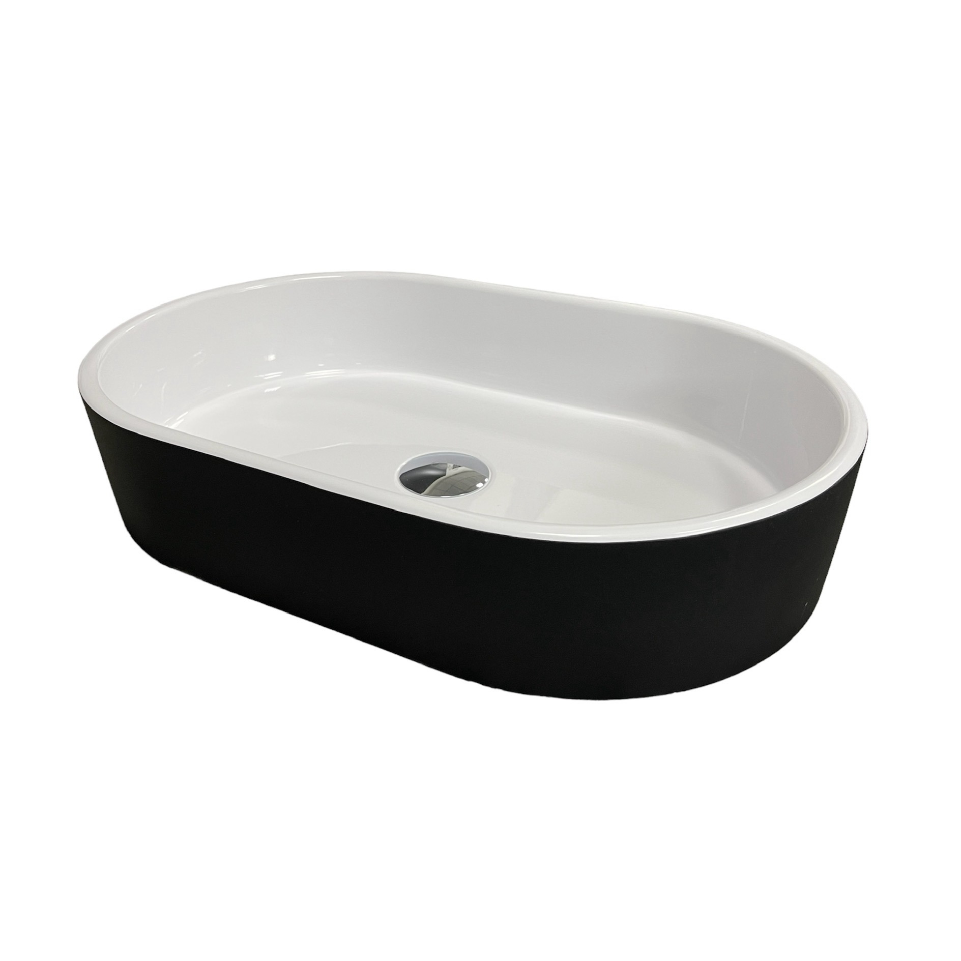 Раковина Adamant Beste New, 540x350x11мм чорно-біла (100003542)фото1