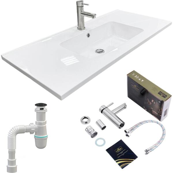 Набор для ванной Adamant Flat 100, с сифоном Click-Clac (4824296207601)