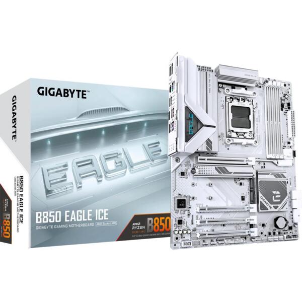 

Материнская плата GIGABYTE AMD B850 SAM5 ATX (B850_EAGLE_WF7_ICE)