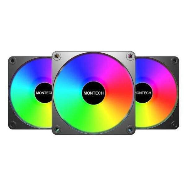 

Набор из трех вентиляторов для корпуса 120MM (GF120R V2 ARGB PWM 3I1 (B) )