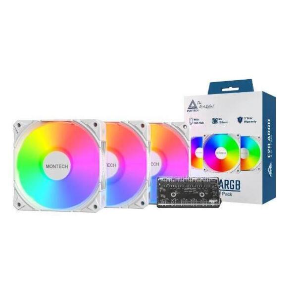 

Набор из трех вентиляторов для корпуса 120MM( E28 ARGB 3 PACK (W))