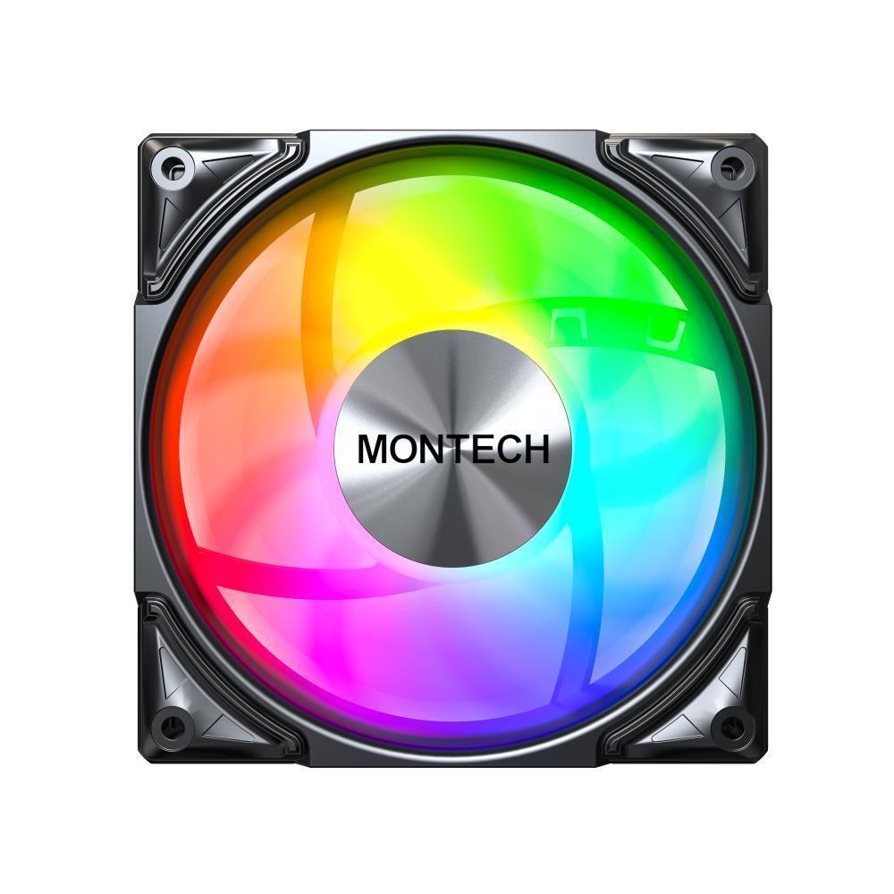 Корпусный вентилятор MONTECH 120MM (METAL PRO 12 ARGB PWM BLACK) фото 1