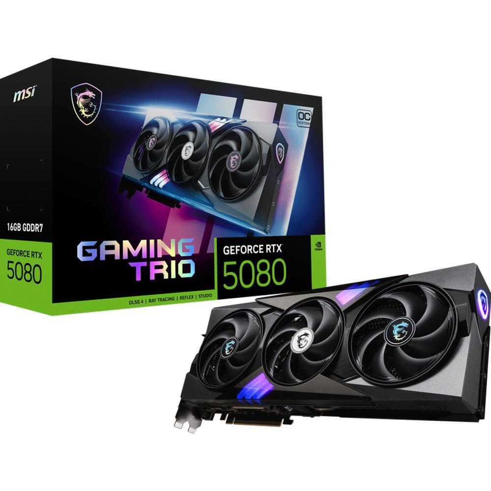Видеокарта MSI GeForce RTX 5080 GAMING TRIO OC 16G (RTX5080 16G GAM TRIO OC) фото 1
