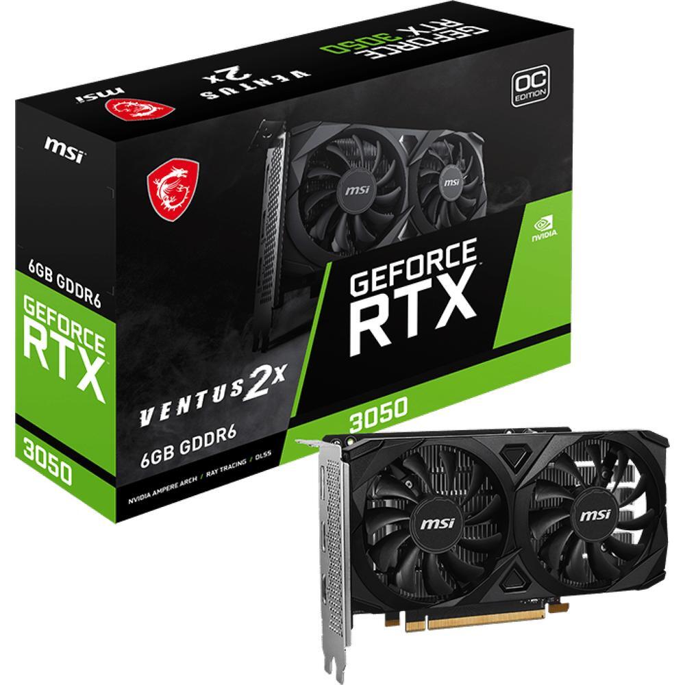 Видеокарта MSI GeForce RTX 3050 VENTUS 2X E 6G OC (RTX3050 VEN 2X E 6G OC) фото 1