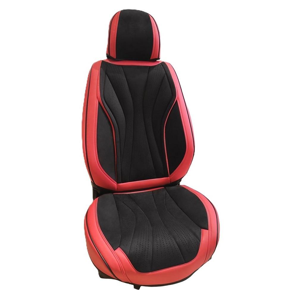 Набор чехлов V-9101 Bk/Rd полный к-т экокожа черно-красные фото 1