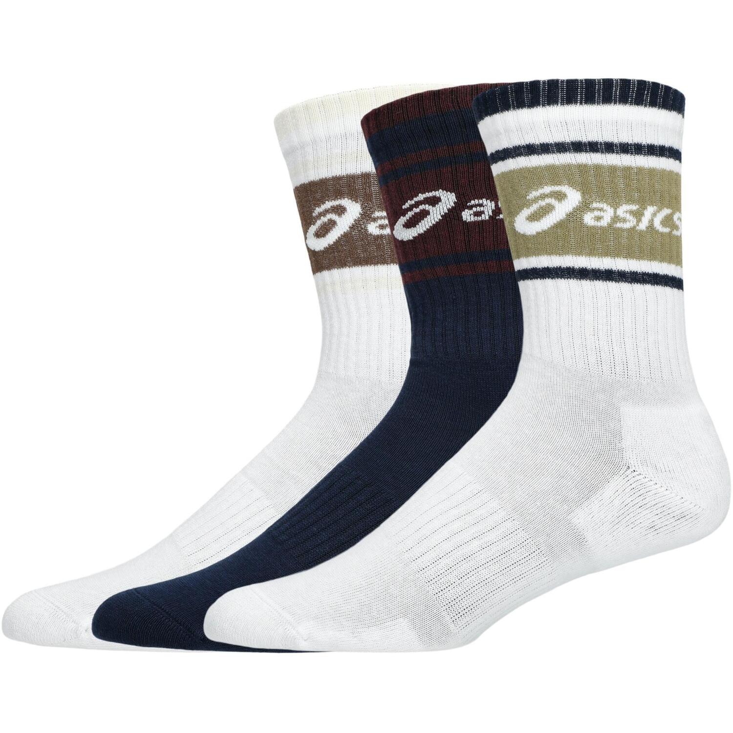 Шкарпетки високі Asics 3 Pack Asics Logo Crew Sock 3033B879-400 S (1) різнокольорові