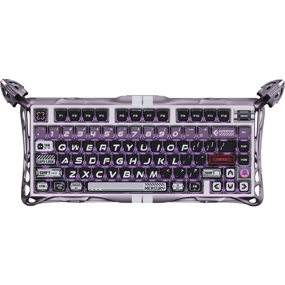 Клавіатура GravaStar Mercury V75 Pro Magnetic Jade Gaming, 8K, USB-A, RGB, Iron Purple (GS_V75_PRO_PL)фото1