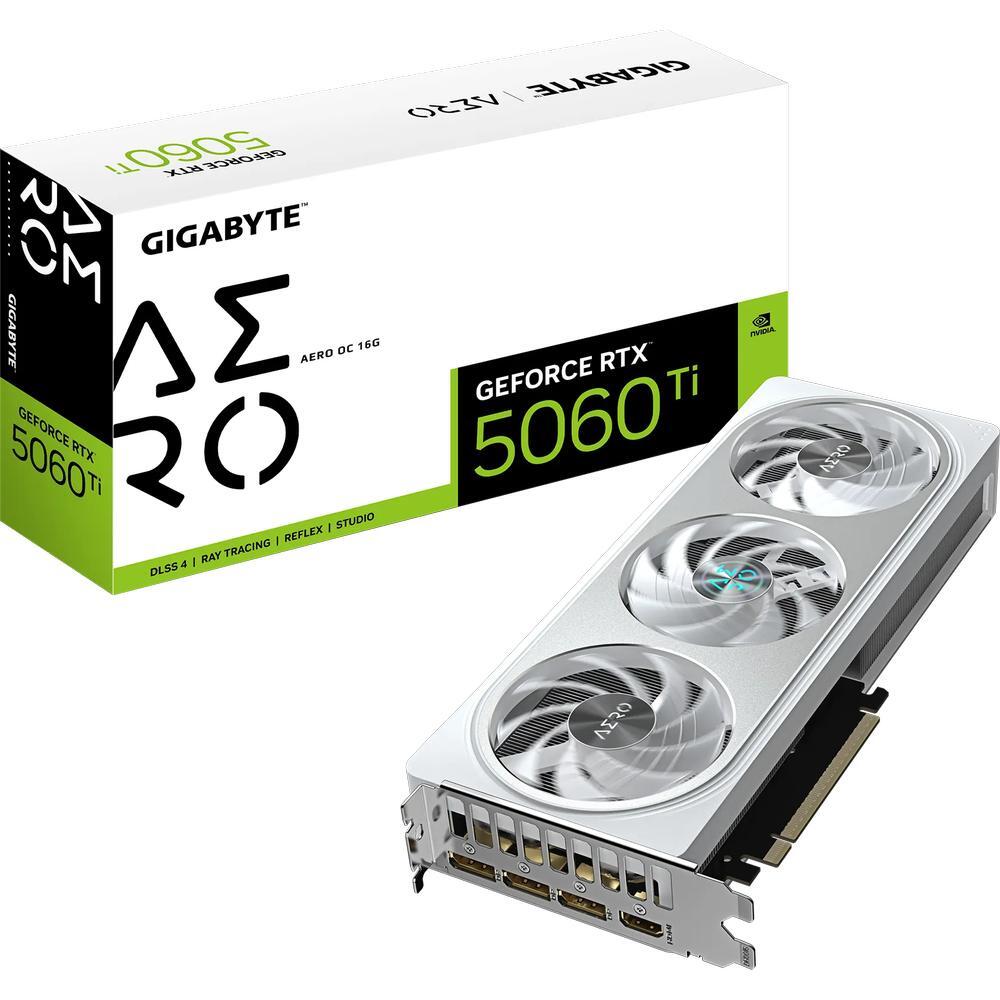 Видеокарта GIGABYTE GeForce RTX 5060 Ti 16GB GDDR7 AERO OC (GV-N506TAERO_OC-16GD) фото 1