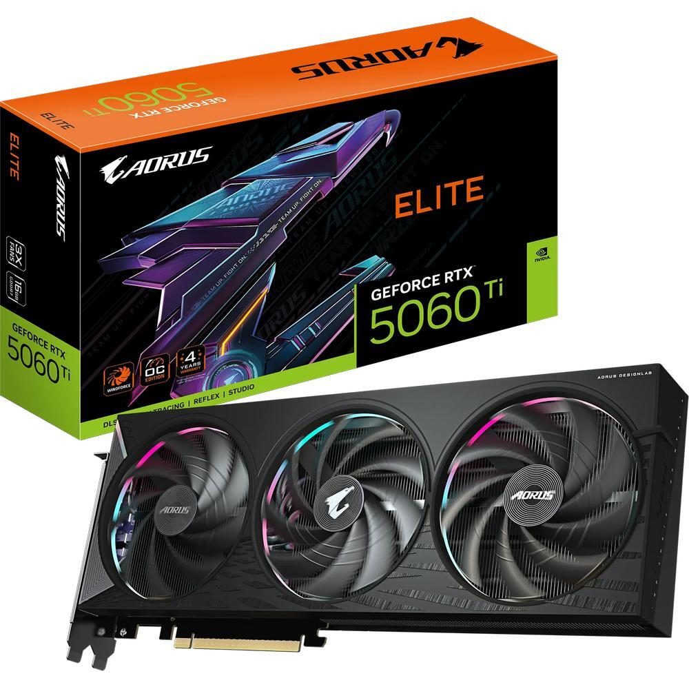 Видеокарта GIGABYTE GeForce RTX 5060 Ti 16GB GDDR7 AORUS (GV-N506TAORUS_E-16GD) фото 1