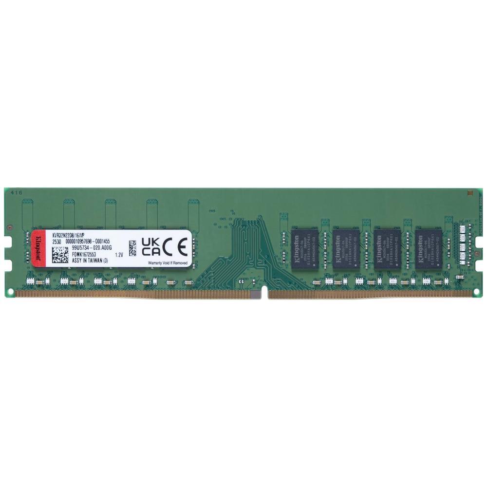 Память ПК Kingston DDR4 16GB 3200 (KVR32N22D8/16WP) фото 1