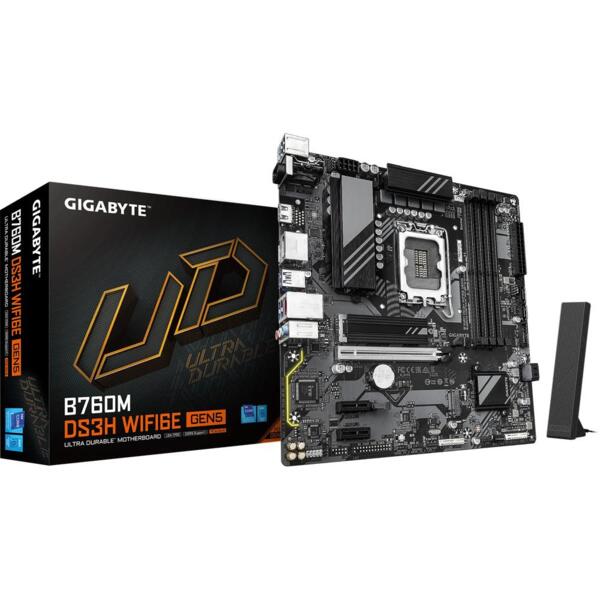 

Материнская плата GIGABYTE B760M DS3H WF6E GEN5 B760 (B760M_DS3H_WF6E_GEN5)