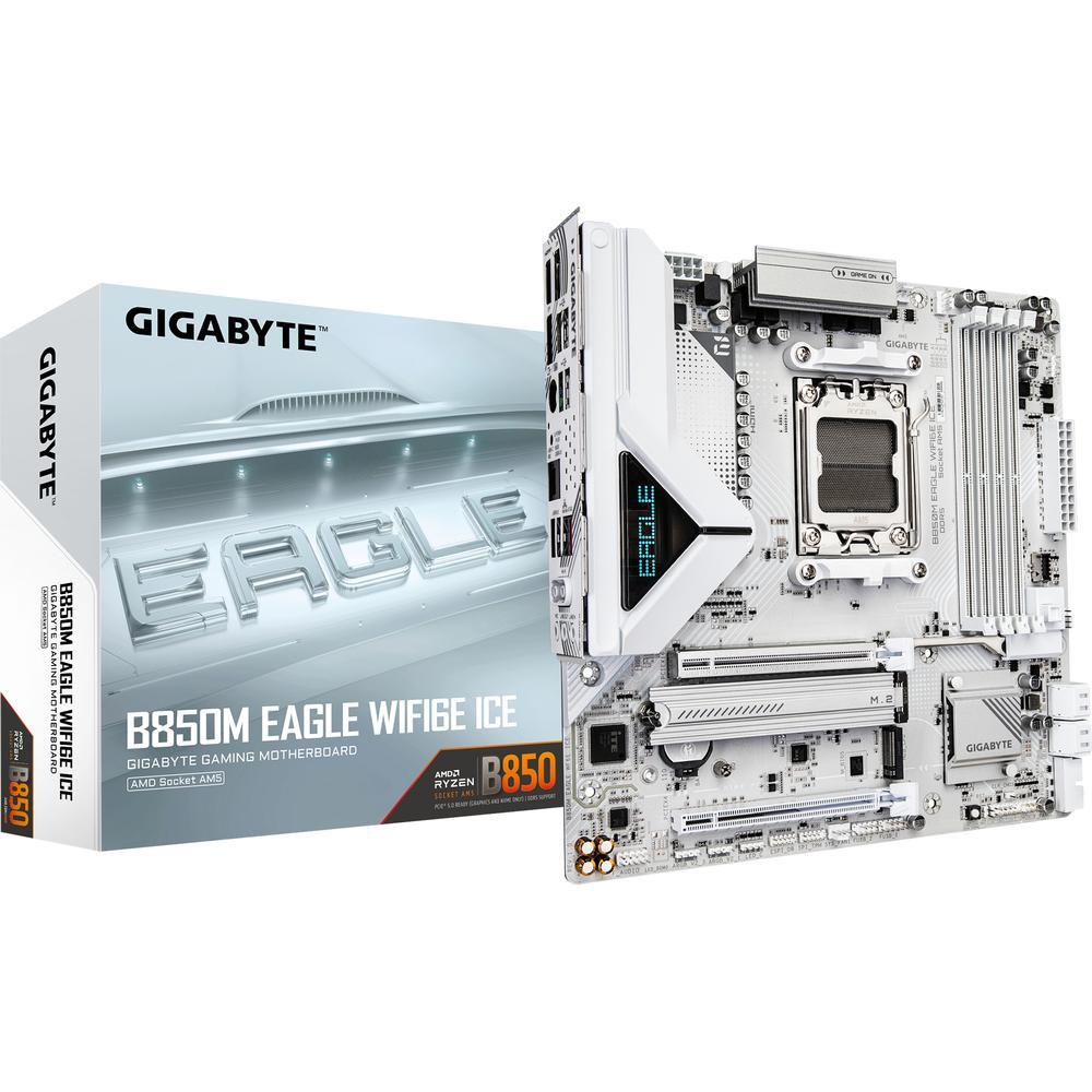 Материнская плата GIGABYTE B850M EAGLE WF6E ICE B850 (B850M_EAGLE_WF6E_ICE) фото 1