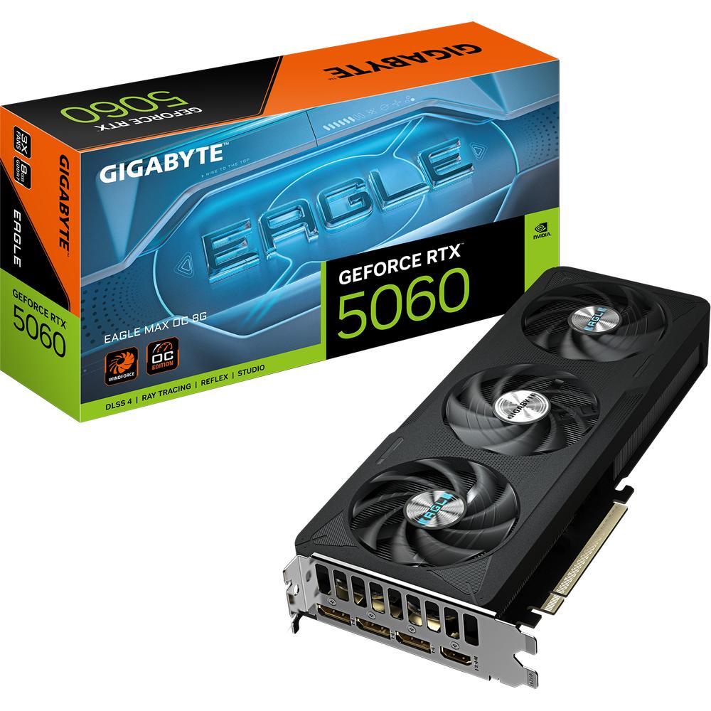 Видеокарта GIGABYTE GeForce RTX 5060 8GB GDDR7 EAGLE MAX OC (GV-N5060EAGLEMAX_OC-8GD) фото 1