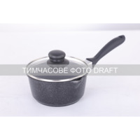 Ківш зі скляною кришкою Ardesto Gemini Anzio, 1.2л, чорний (AR2412GES)