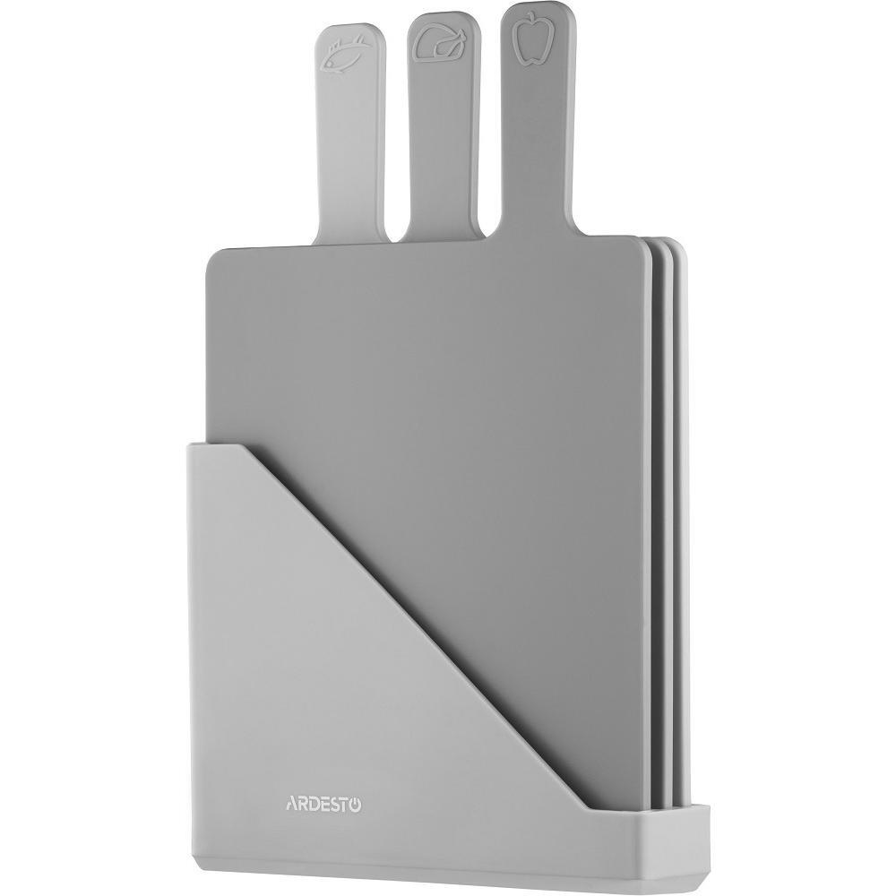 Набор досок кухонных на подставке ARDESTO Fresh, 3шт, 24.1х33х7.9см (AR1403GRB) фото 1
