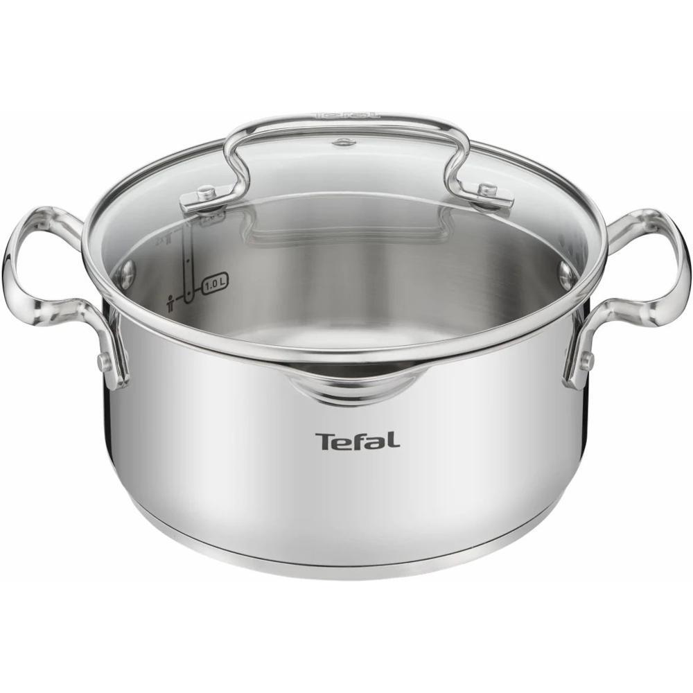 Кастрюля Tefal DUETTO+, 2.9л, с крышкой, нержавеющая сталь, стекло (G7194456) фото 1