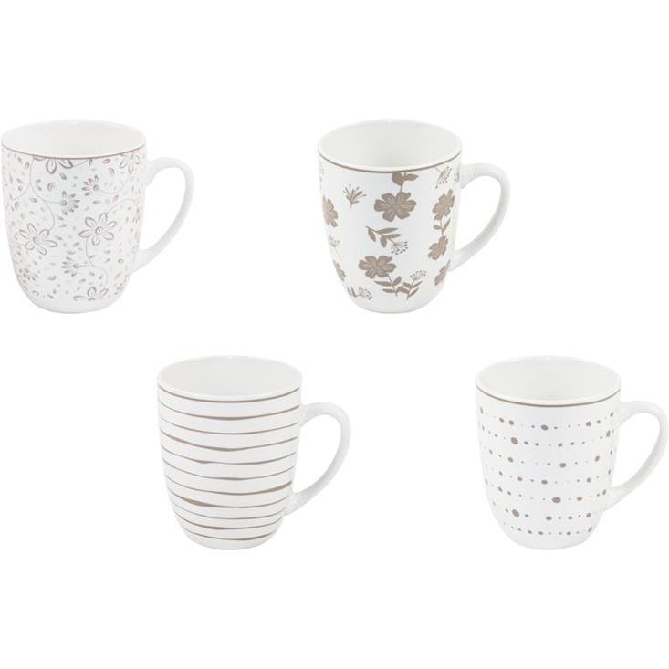 Набор чашек ARDESTO Ravenna, 4шт, 360мл, бело-розовый (AR1336RS) фото 1