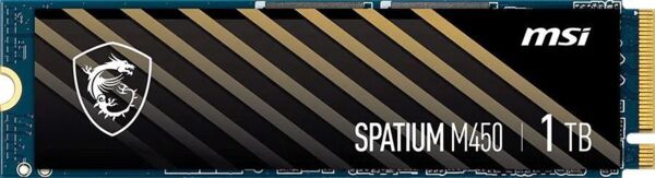 

SSD накопитель MSI 1TB Spatium M450 V1 M.2 2280 PCIe 4.0 x4 NVMe 3D NAND TLC (S78-440L0M0-P83)