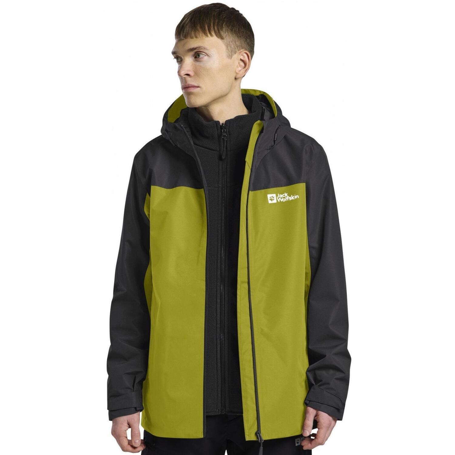 Куртка мужская Jack Wolfskin Taubenberg 3In1 Jkt M 1115311_M0053 S графитовая/желтая