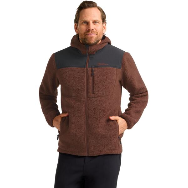 

Кофта флисовая мужская Jack Wolfskin Kammweg Pile Fz M 1711271_D0107 XXL коричневая