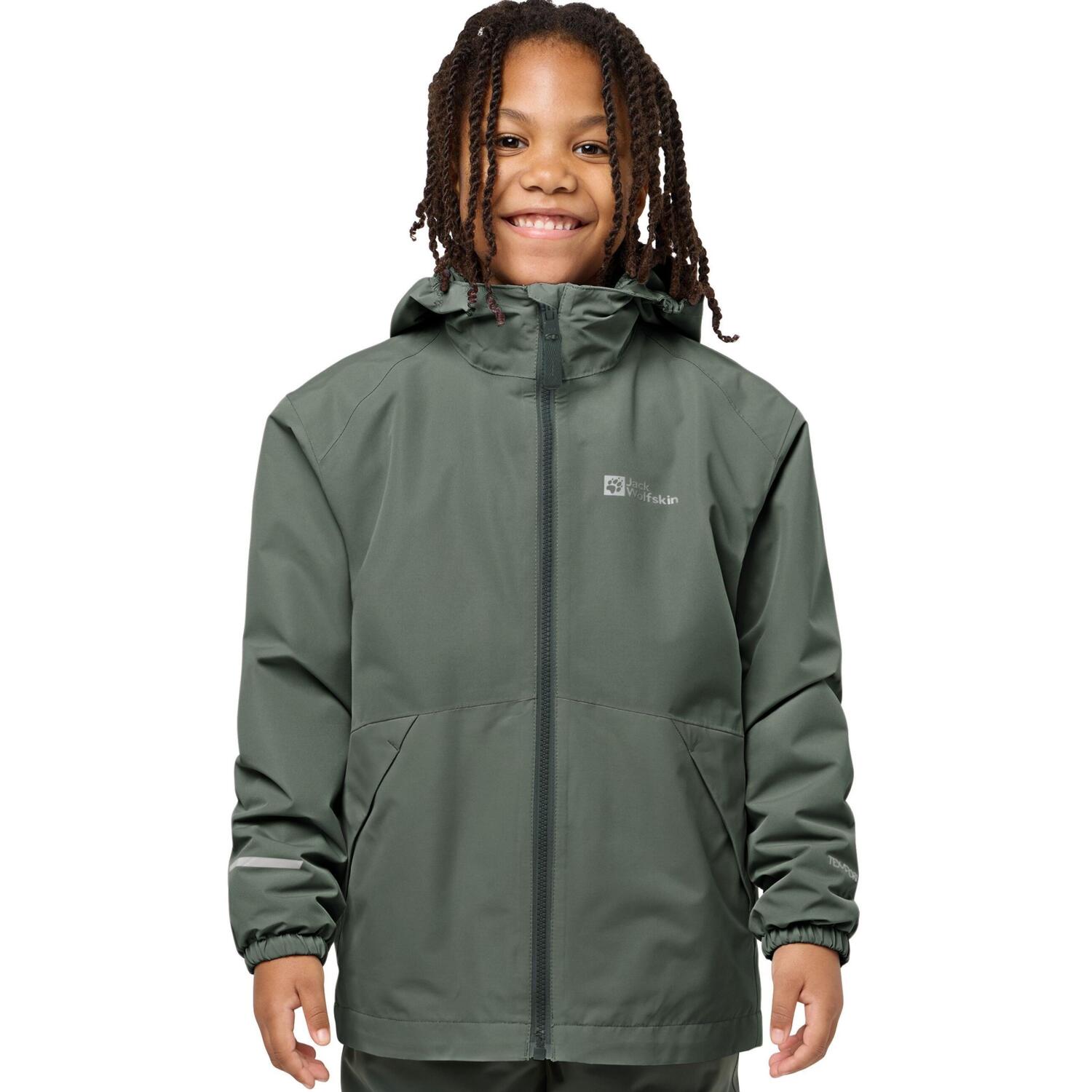 Куртка детская Jack Wolfskin Iceland 3In1 Jacket K 1610081_T0137 152 серо-зеленая