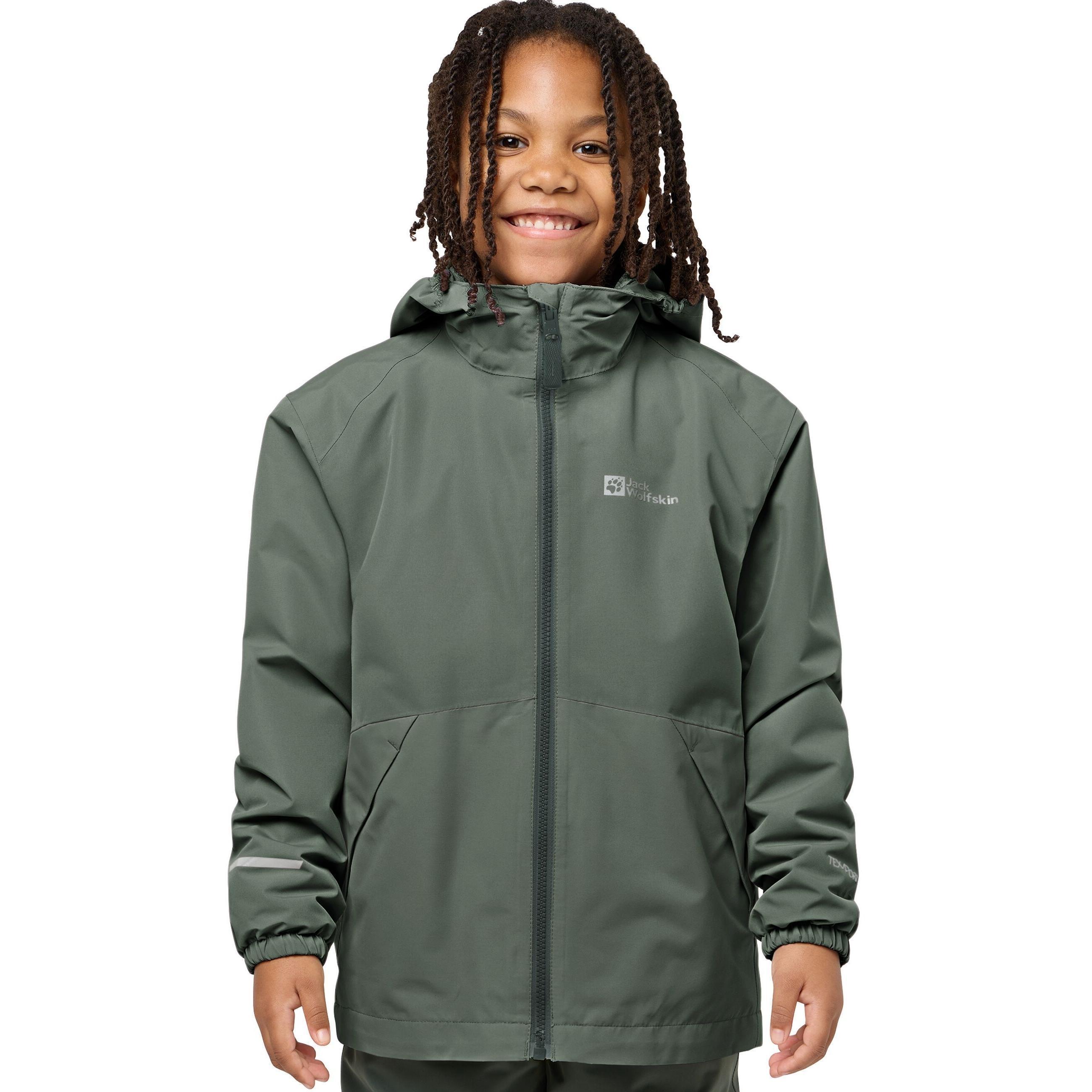 Куртка детская Jack Wolfskin Iceland 3In1 Jacket K 1610081_T0137 152 серо-зеленая фото 1