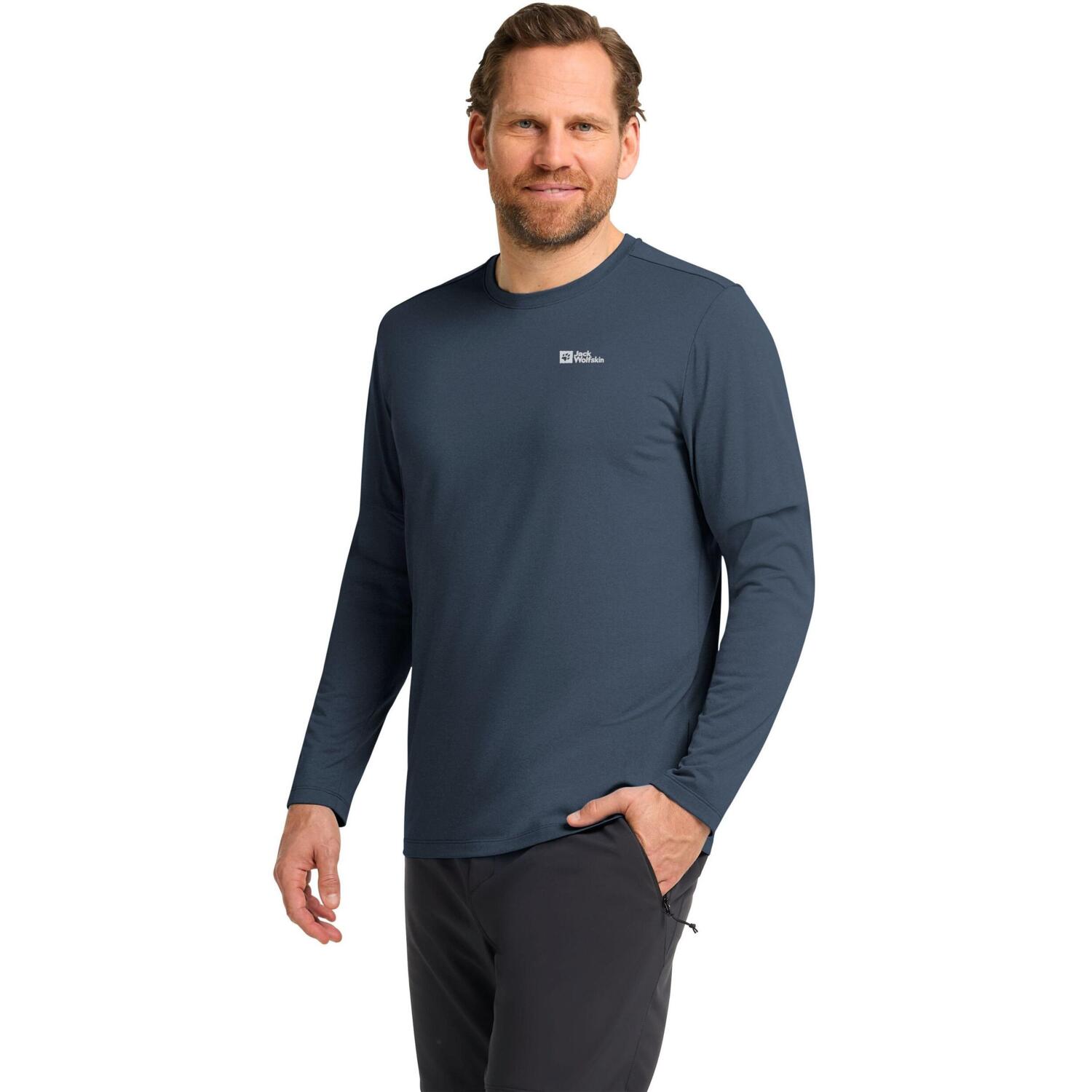 Лонгслив мужской Jack Wolfskin Sky Thermal L/S M 1808682_C0412 XXL синий фото