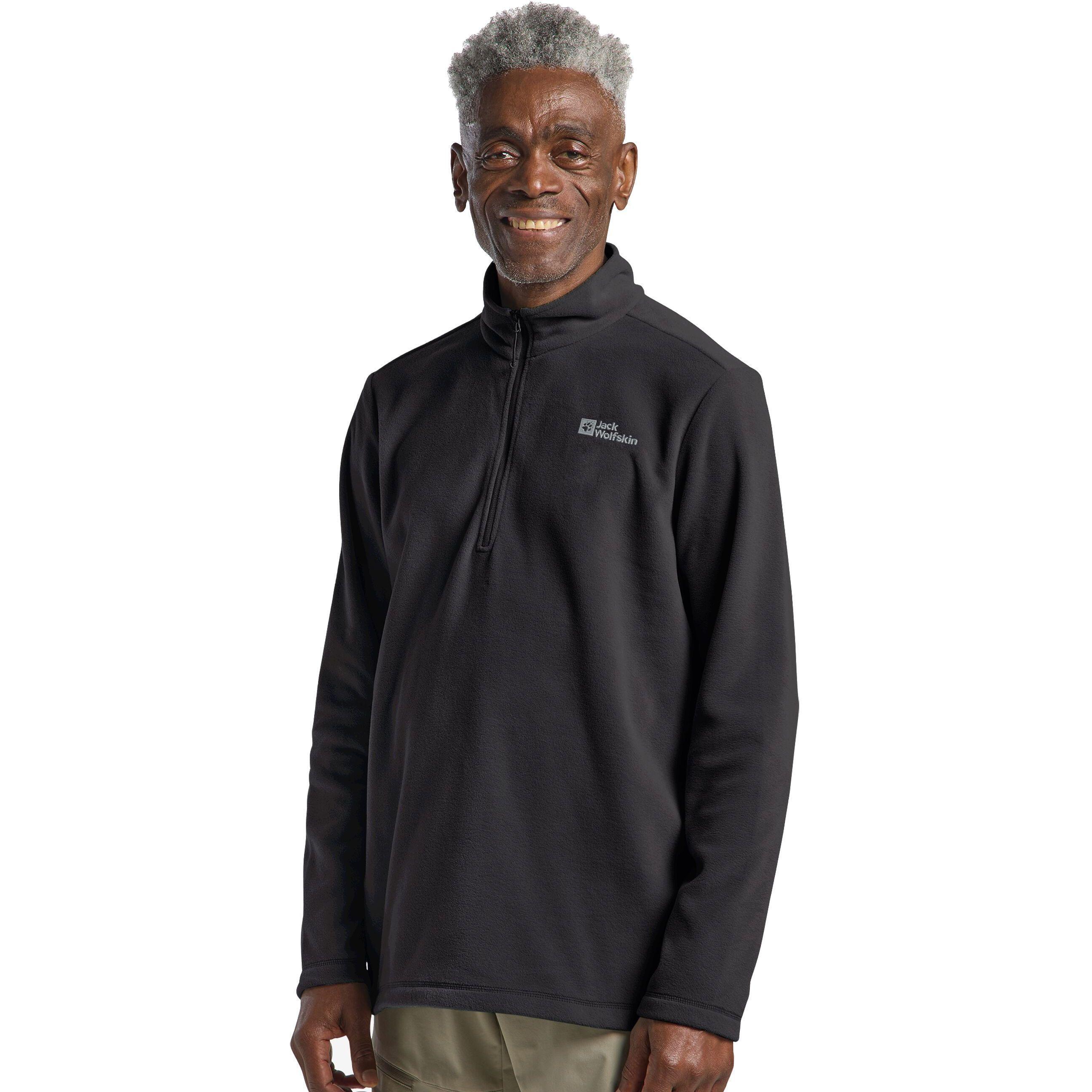 Кофта флисовая мужская Jack Wolfskin Taunus Hz M 1709522_6000 L черная фото 1