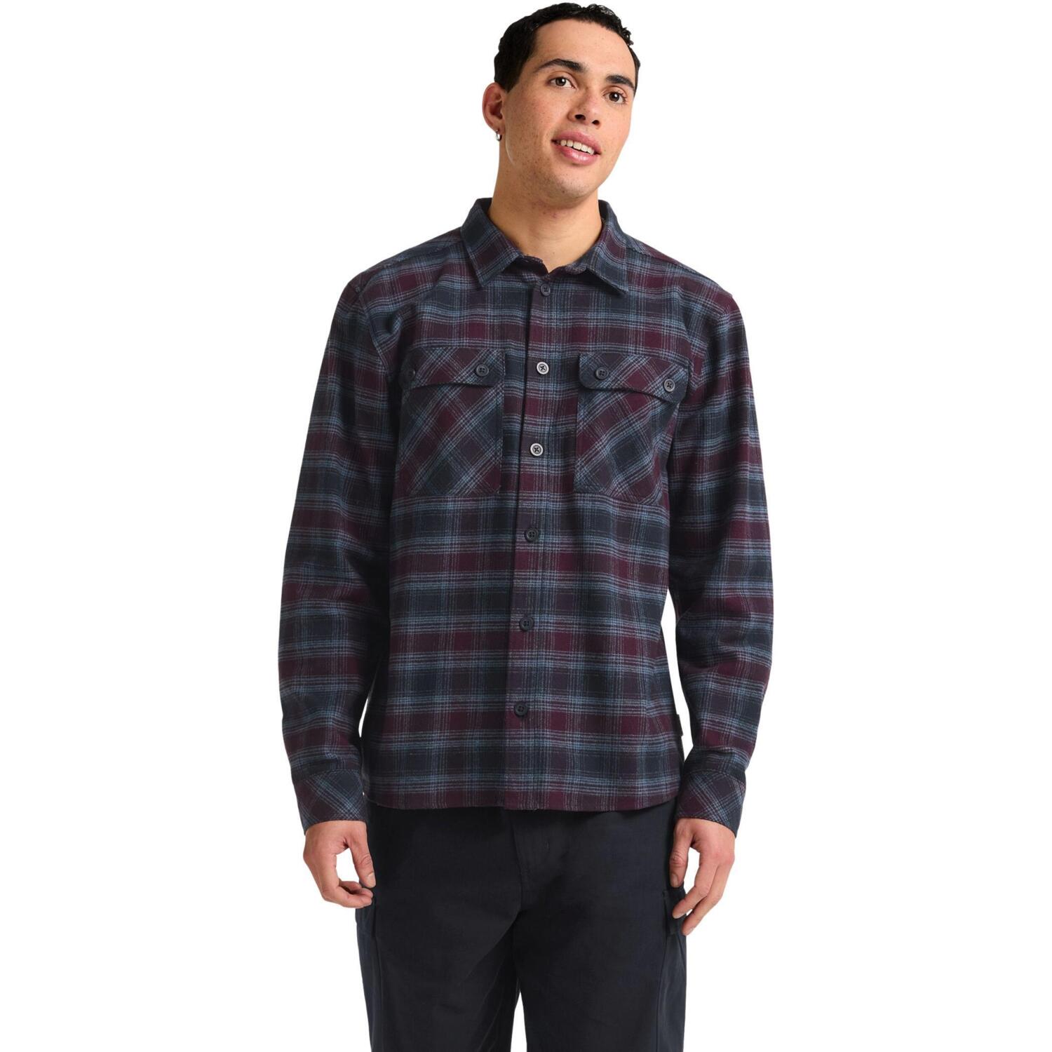 Сорочка чоловіча Jack Wolfskin Baja Flannel Shirt M A65028_T0003 XL сливова/синя