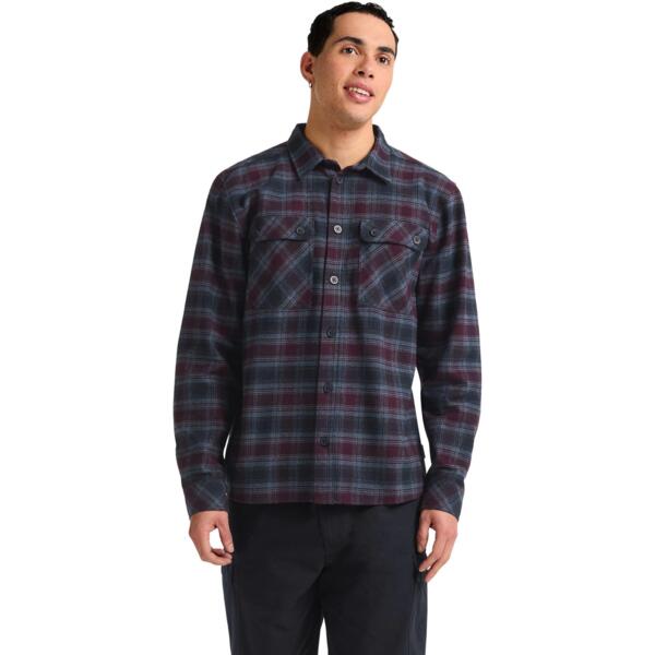 Рубашка мужская Jack Wolfskin Baja Flannel Shirt M A65028_T0003 XL сливовая/синяя