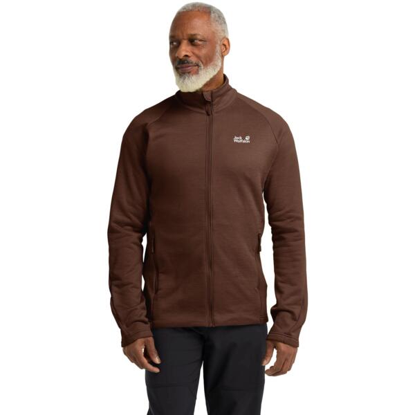 Кофта флисовая мужская Jack Wolfskin Peak District Fz M A65274_D0107 S коричневая