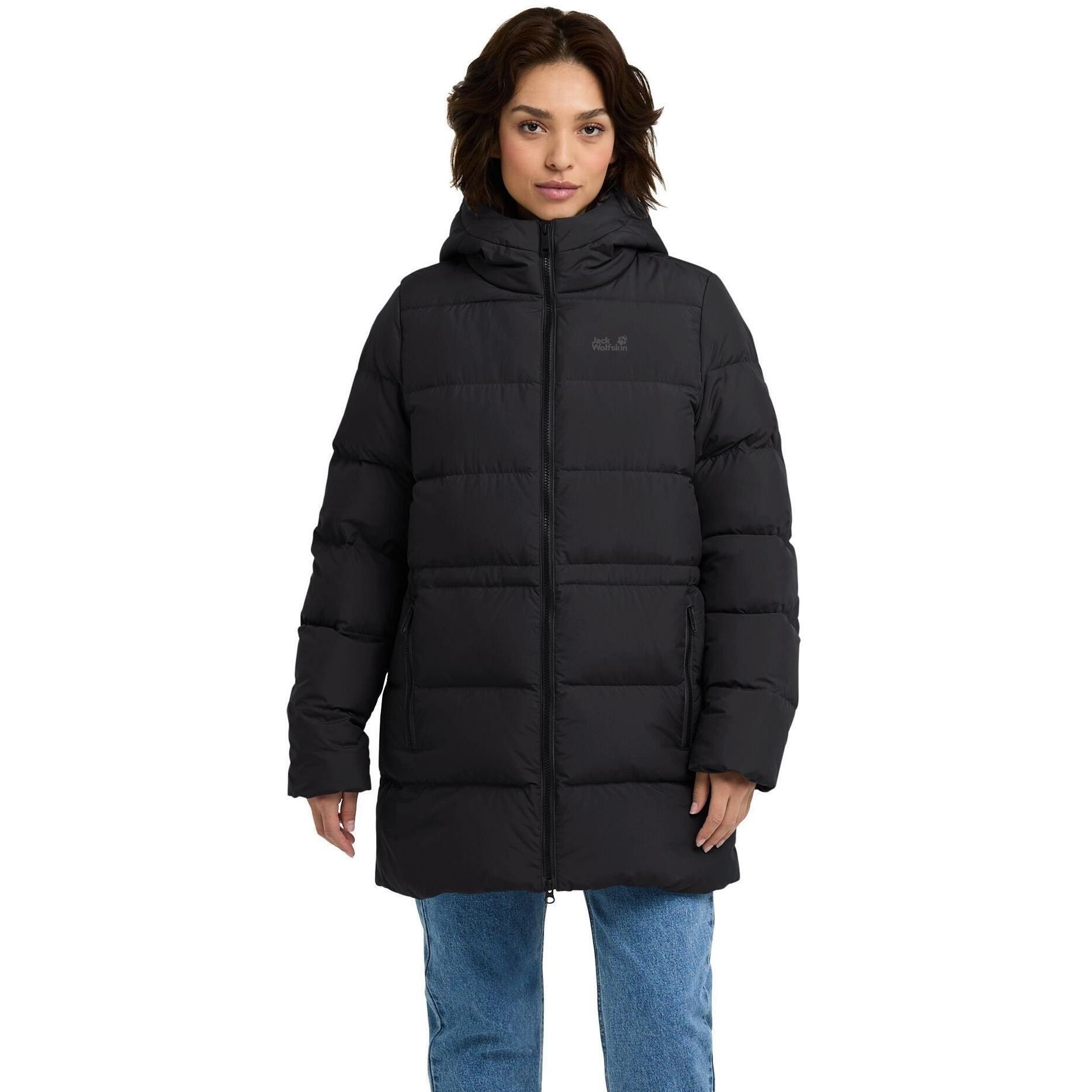 Пуховик жіночий Jack Wolfskin Frozen Palace Long Jkt W Rds A65096_6000 L чорнийфото1
