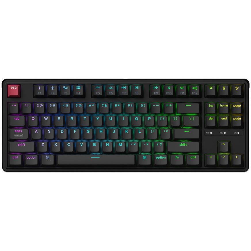 Клавіатура Keychron C3 Pro V2 87Key, K pro Brown, USB-A, QMK, Hot-swap, 8K, EN/UKR, RGB, Black (C3PX-H3-UA)фото1