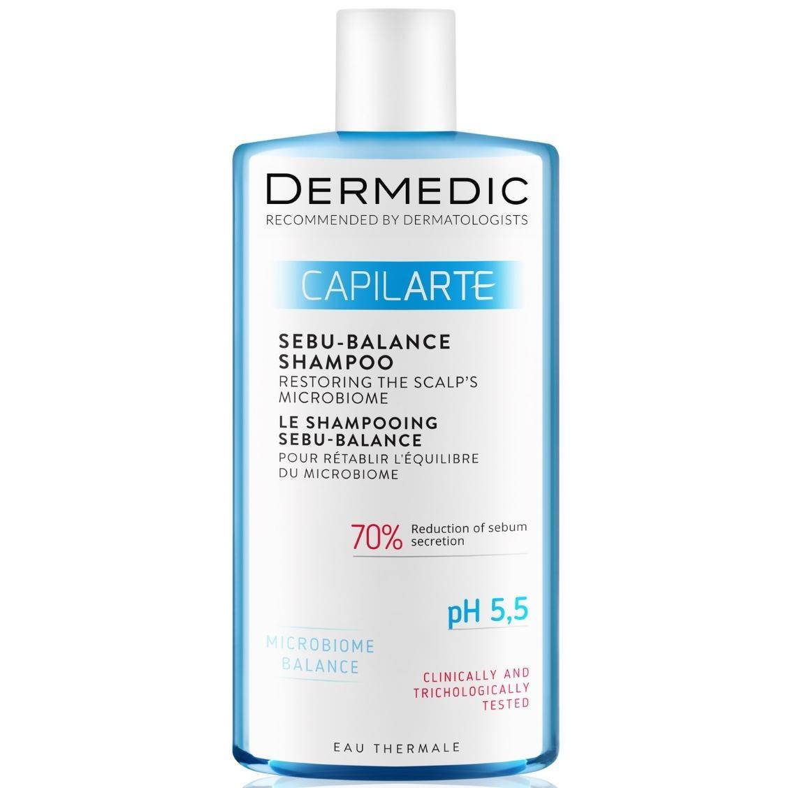 Шампунь для жирного волосся Dermedic Capilarte відновлює мікробіом шкіри голови 300 млфото1