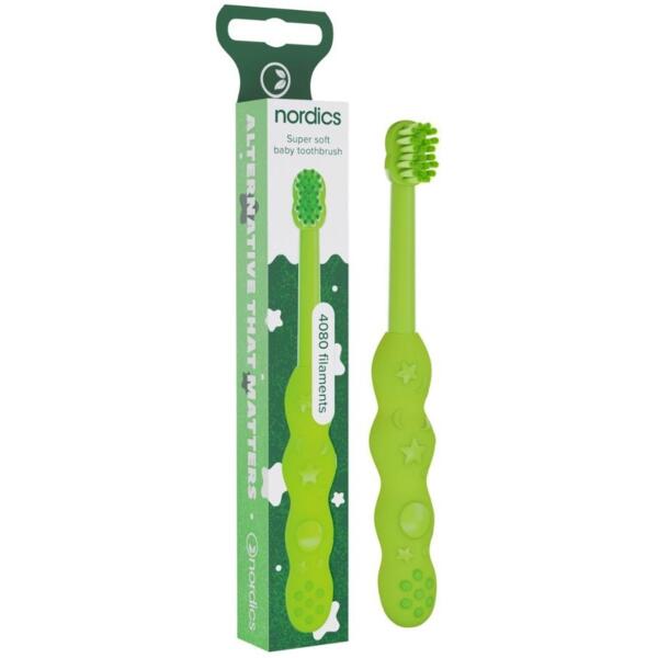 Щетка детская премиум Nordics 4080 Super soft зеленая