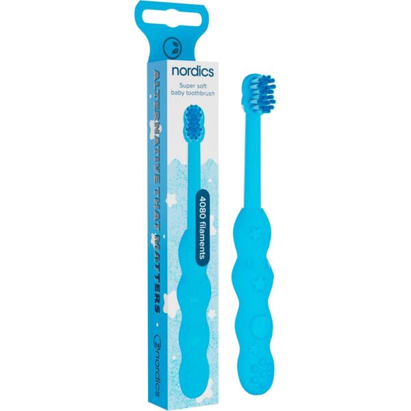 Щетка детская премиум Nordics 4080 Super soft голубая